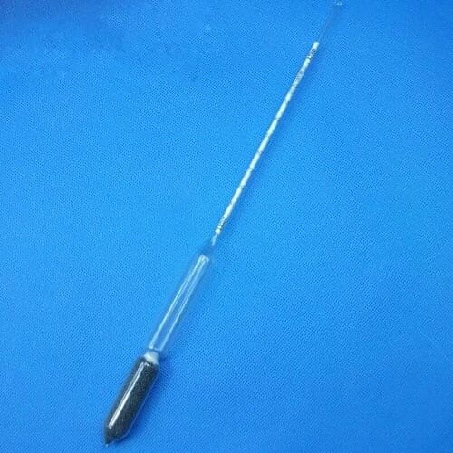 2PCS/lot 1.7-1.8/m3 glass hydrometers chemical laboratory glass Densitometers liquid hydrometer densimeter Density Meter