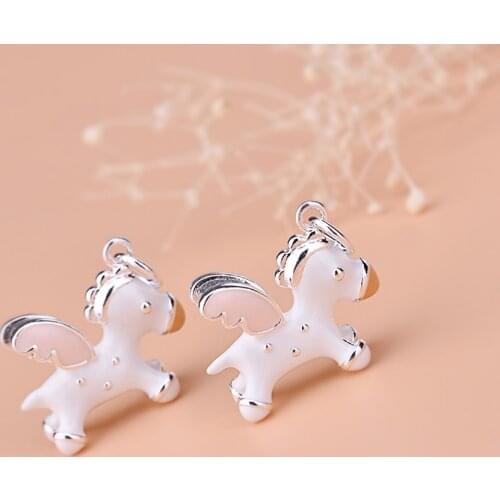 2020new fashion 925 sterling silver jewelry pendant, dripping oil cute three-dimensional pendant diy accessories