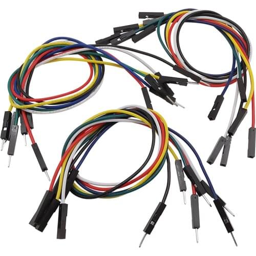 30Pcs/lot Breadboard Male Female Jumper Wire Cable DIY Electronic Kit 2.54mm 1P-1Pin Breadboard Wires Connector Length 25cm