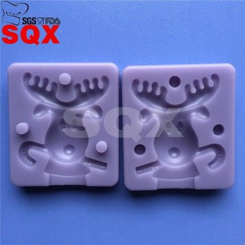 3D Christmas series elk shape DIY chocolate silicon E fondant mold 3D cake decorating tools baking tools for cakes,MR48