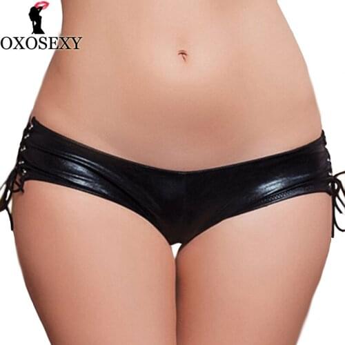 3xl Crotchless Panties String Femme Plus Size Sexy Briefs Erotic Underwear Leather Briefs Women Open Crotch Sexy Lingerie 546