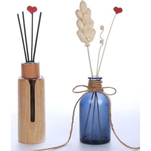 5/10 Pcs Red Aroma Replacement Sticks Diffuser Rod Party Bathroom Wood Fireless Gifts Home Table Decor Aromatherapy Rattan Dried