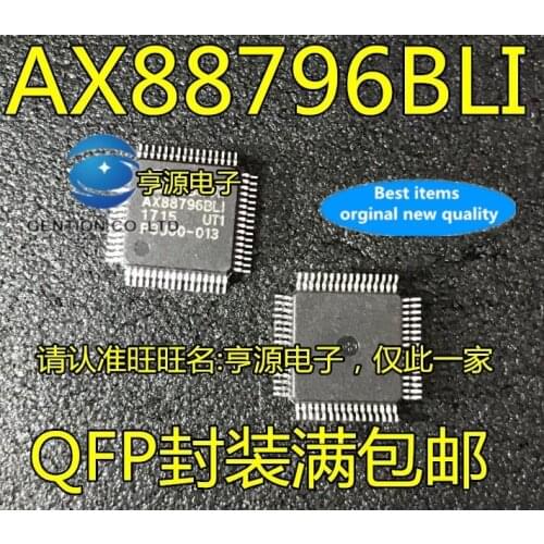 5PCS AX88796 AX88796BLI AX88796BLF QFP-64, 100 m fast Ethernet controller in stock 100% new and original