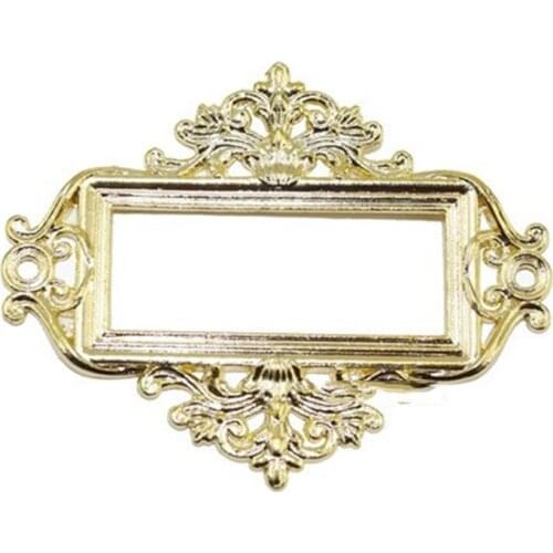 5pcs Decorative Furniture Cabinet Drawer Box Case Iron Metal Tag Label Pull Frame Handle File Name Card Holder