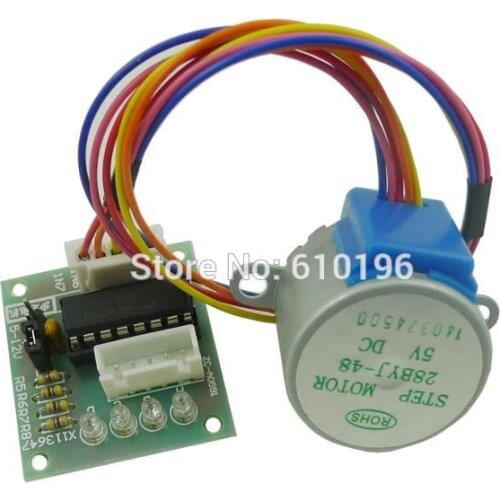 5V 4-Phase 28YBJ-48 DC Gear Stepper Motor + UL2003 Driver Board Test Board For Arduino 5 Set/Lot