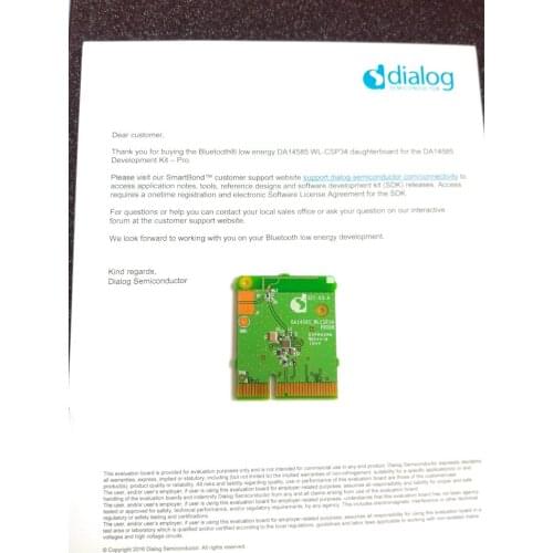 Spot DA14585-00VVDB-P - Wireless BT5.0 Pro DB WL-CSP3 Module Development Board