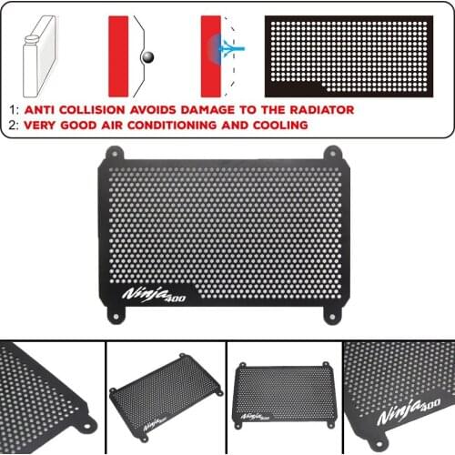 Motorcycle Radiator Side Guard Grill Grille Cover Protector for KAWASAKI NINJA 400 NIANJA400 2017 2018