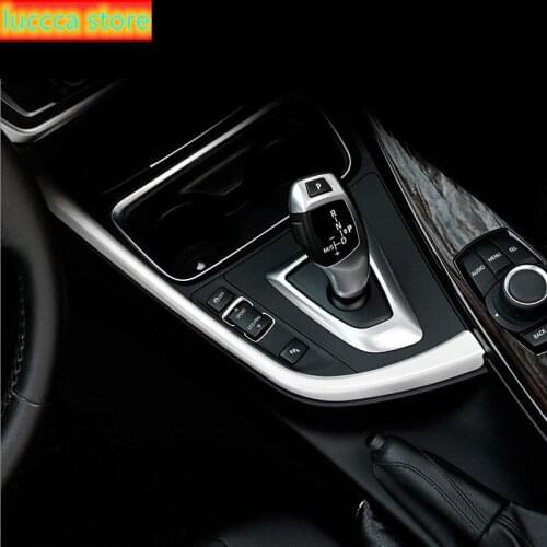 Chrome Car Styling Console Gear Shift Box Frame GPS Navigation Cover trim Sticker For BMW 3 4 Series 3GT F30 F32 F34 Accessories