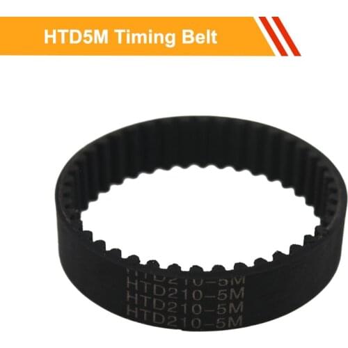 HTD5M Closed loop Timing Belt Length 120/125/175/180/200/230mm Transmission Belt 10/15/20/25mm Belt Width Rubber Belt Round