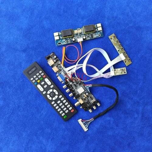 KIT 30 Pin LVDS For SVA190WX01TB/2TB/SVA190WX1/TMS190WX1 AV VGA USB HDMI-compatible Digital DVB 1440*900 4-CCFL Controller Board