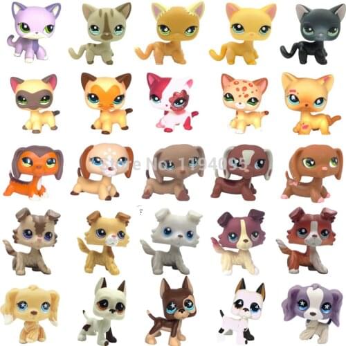 Lps cat pet shop toys rare standing short hair cat #5 #391 little dog dachshund crocker spaniel collie great dane old collection