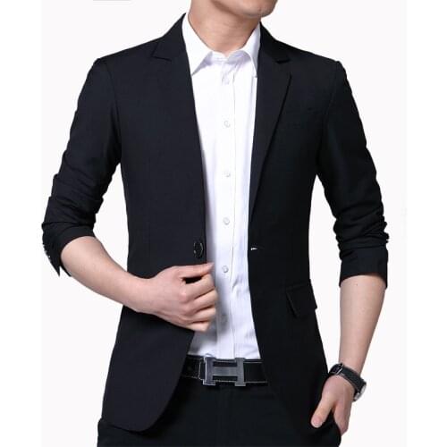 BROWON Spring Autumn Suits Men Smart Casual Slim Fit Business Korean Solid Color Men Suits Professional Wear Mens Blazer Jacket