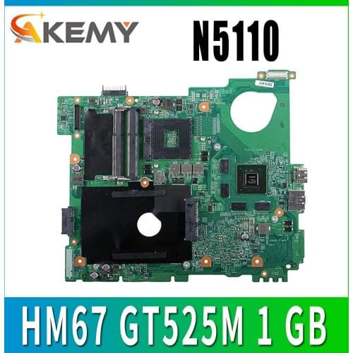N5110 For DELL inspiron 15R N5510 CN-0J2WW8 0J2WW8 HM67 DDR3 GT525M 1 GB GPU original motherboard Teste original de 100