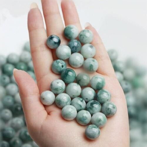 Natural A cargo Jade Road Lutong loose beads barrel beads Pendant Yupei Green Transit beads Jade pendant Men and women models