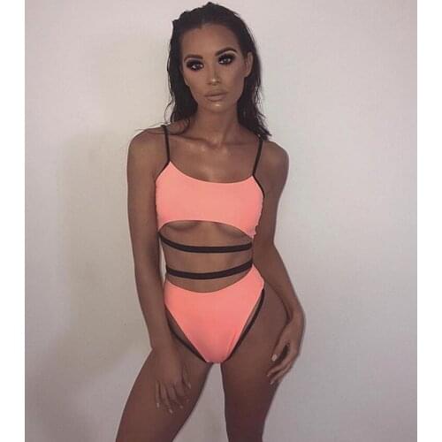 2020 New Bandage Panel Bikini High Waist Sexy Bathing Suits Beach Wear Two-Piece Set Swimsuit