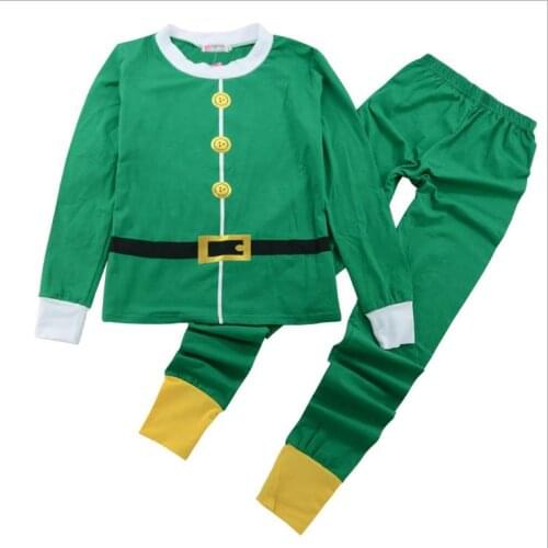 Christmas Parent-child Home Service New Year Family Wear Long-sleeved Pajamas Suit Spring and Autumn Winter Cotton Casual Round