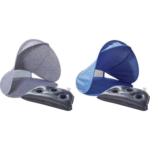 Portable Beach Face Tent Parasol Inflatable Pillow Awning Sunshade Mini Head Tents Umbrella Folding UV Protection for Outdoor Ca