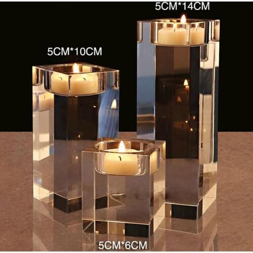 Faux Crystal Romantic Candle Holders, Tea Candle, Wedding Decorations Tealight Candlestick Home Decoration