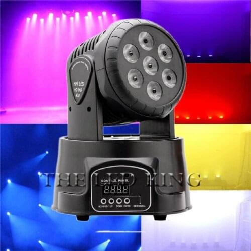 Fast shipping HOT/ 2pcs/lot Eyourlife LED Inno Pocket Spot Mini Moving Head Light 7X12W RGBW 4IN1 DMX dj effect stage lights