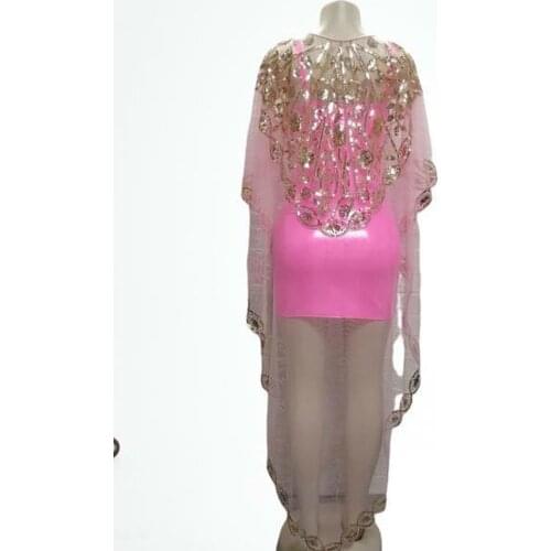 Sequins Mesh African Dresses for Women Quality Fashion Sexy Transparent Ladies Clothes African Dress Africa Plus Size Clothing