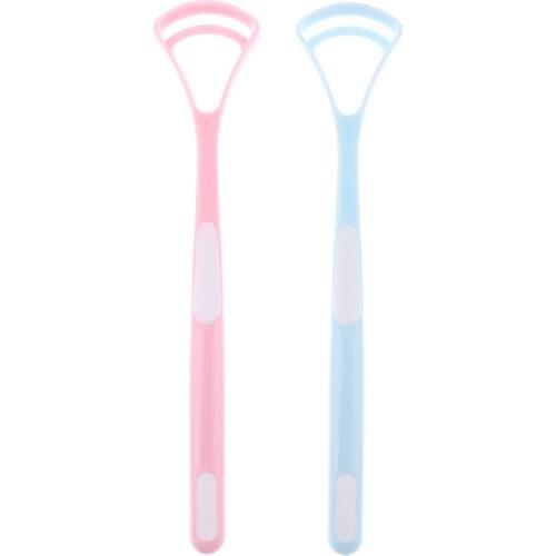1/2PCS Tongue Brush Tongue Cleaner Scraper For Oral Care Keep Fresh Breath Dental Care Tongue Bacteria Clean Set