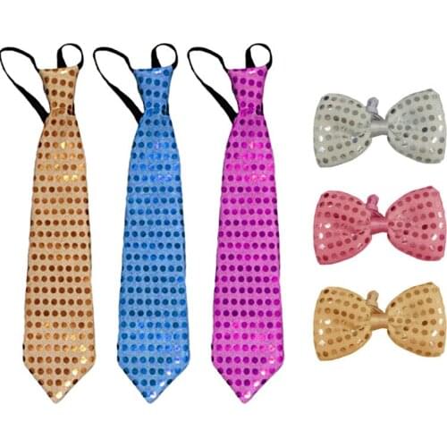 24PCS Party Decoration LED Sequins Bow/Tie DJ Masquerade Accessories Glowing Costume Rave Festival Party Articles Led Costume