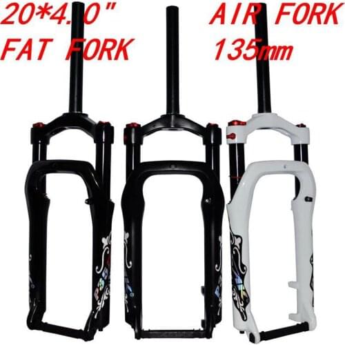 20inch Snow MTB Moutain Bike Aluminium Alloy For 4.0"Tire 135mm 1800g Fork Fat bicycle Fork Air Gas Locking Suspension Forks