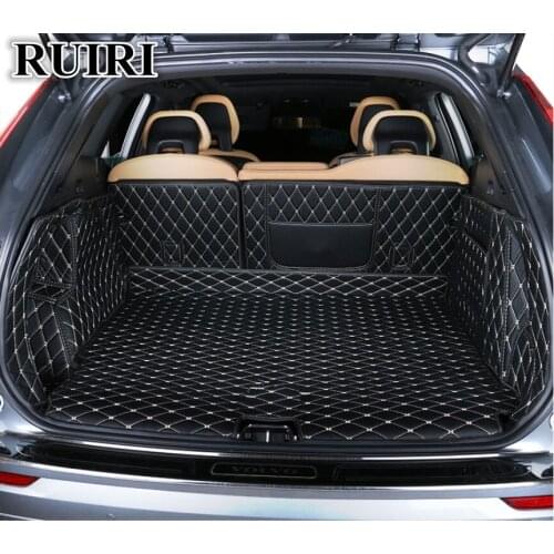 High quality! Special trunk mats for New Volvo XC60 2018 waterproof boot carpets cargo liner mats for XC60 2019,Free shipping
