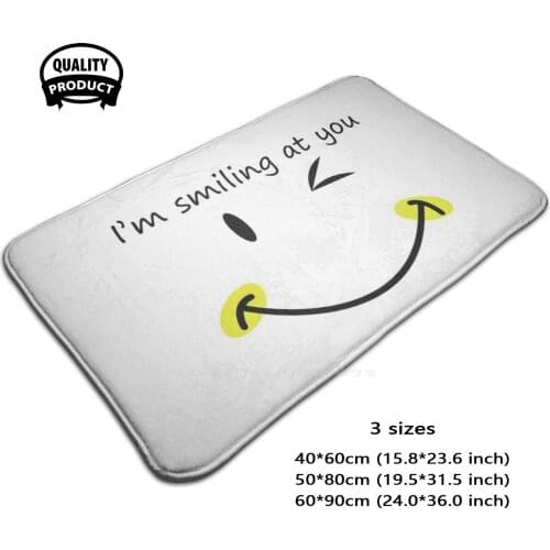 I'M Smiling At You Under Here Comfortable Door Mat Rug Carpet Foot Pad Quotes 19 Quarantine Introverts I Am Smiling At You Im