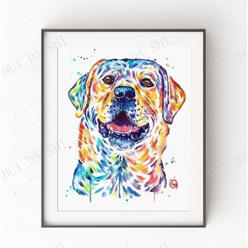 Yellow Lab Art Print, Labrador Retriever Dog Painting, Dog Art, Watercolor Giclee Print, Dog Gift