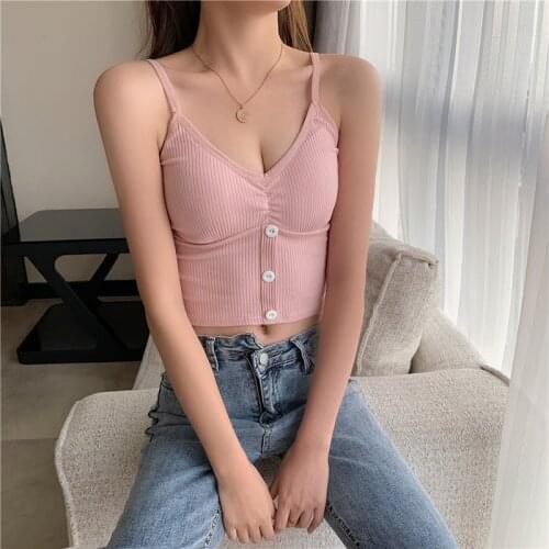 Woman Knitted Tank Top Women Strap Vest Sexy Female Knitting Crop Top Womens Fashion Korean Female Night Club Sexy Tank Tops