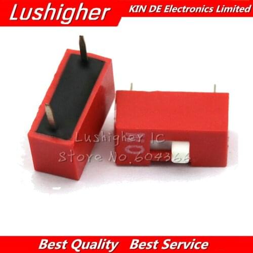 10PCS Slide Type Switch Module 1 Bit 2.54mm 1 Position Way DIP Red Pitch NEW