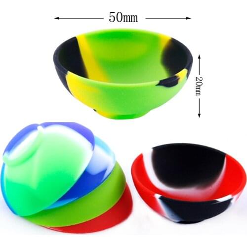 100Pcs Diameter 50mm Silicone Jar Shisha Chicha Container Bowl Tobacco Herb Smoking Smoke Pipe Smoke Cream Box Accessories