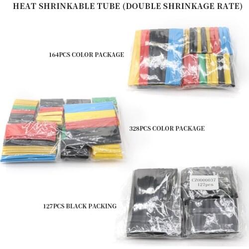 127/164/328pcs Polyolefin Shrinking Assorted Heat Shrink Tube Set Wire Cable Insulated Sleeving Tubing hand tools Kit