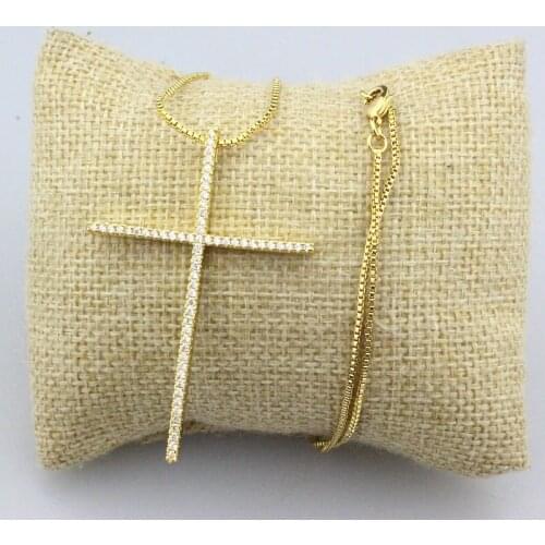 16inch 10str/lot Cross charm cz pendant,delicate cubic zirconia micro pave charm pendant,cz jewelry necklace making