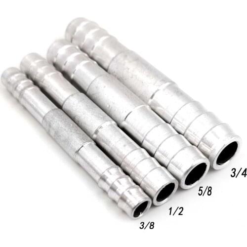 40pcs)Automotive Air Conditioning Hose Aluminum Connector 3/8,1/2,5/8,3/4 Straight Pipe Fittings truck installation ac
