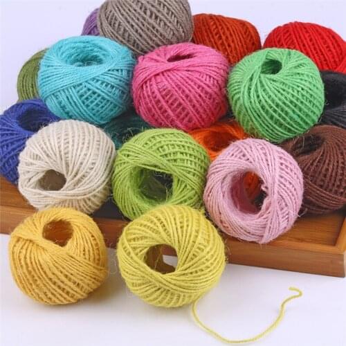 50 Meters Natural Burlap Hessian Jute Twine Cord Hemp Rope Party Wedding Gift Wrapping Cords Thread DIY Scrapbooking Craft Decor