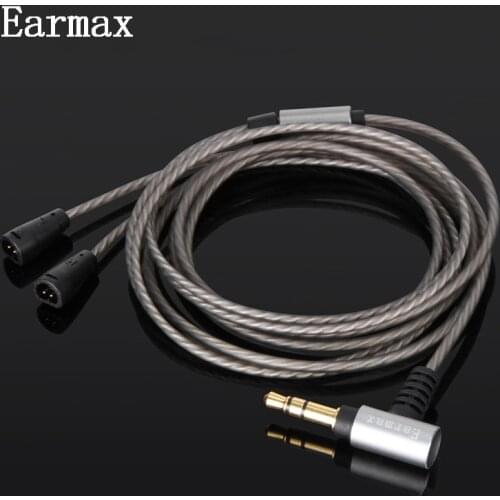 Earmax Audio cable For Sennheiser ie80 ie80s ie8 ie8i silver-plated earphone upgrade cable 99.999