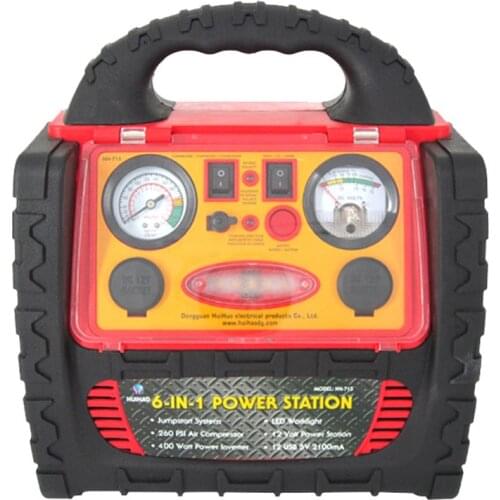 12V 800A Multifunctional Car Power Bank Jump Starter Auto Emergency Booster With Pire Pressure Monitoring Lighting Function