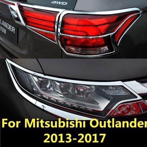 For Mitsubishi Outlander 2013-2017 Headlights Eyebrows Eyelids Accessories Front Headlamp Eyebrows Car Styling Auto Accessories