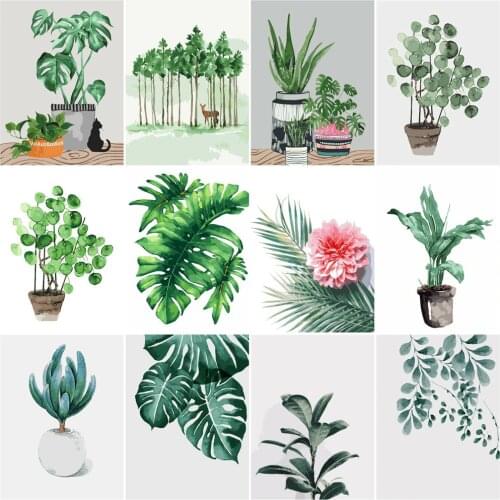 HUACAN DIY Paint By Number Flower Hand Painted Painting Art Drawing On Canvas Gift Pictures By Numbers Flowers Kits Home Decor