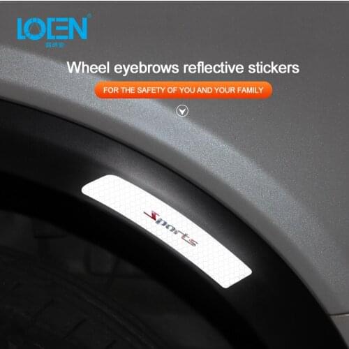 LOEN Car Wheel Reflective Bumper Scratch-resistant Warning Sticker For Reflective Waterproof Anti-collision Safety Sticker