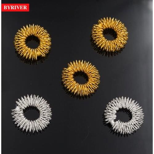 BYRIVER Anti Stress Acupuncture Finger Massager Tool Massage Ring Roller Small Funny Gift for Men Women