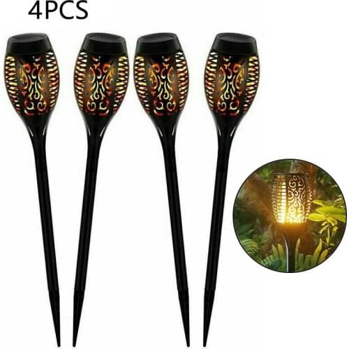Flickering Flames LED Torches Light Outdoor Solar Landscape Garden Patio Driveway Lamps Solar LED Garden Lights Dropshipping New