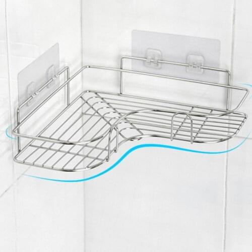 Multifunction Widely Use Shower Corner Shelf Punch-free Organizer for Indoor