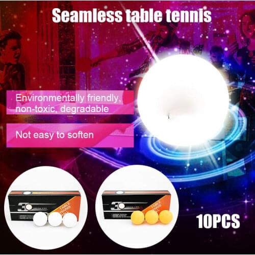 10pcs Table Tennis Balls 3 Star 40+ ABS Plastic Ping Pong Balls Table Tennis Training Balls WHShopping