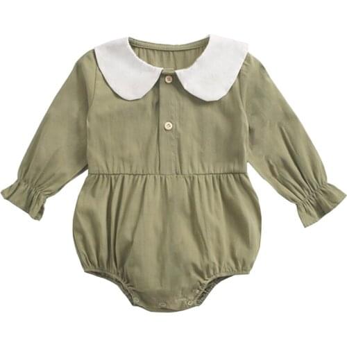 Baby Girl Romper 0-3Y Spring Newborn Baby Clothes For Girls Long Sleeve Kids Girls Jumpsuit Baby Infant Outfits Clothes Summer