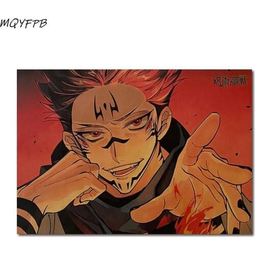Jujutsu Kaisen Paralysis Anime Kraft Paper Poster Home Decoration Painting Wall Sticker 50.5x35cm