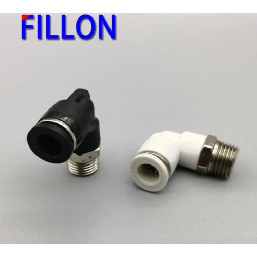 PL 6MM 8MM thread male elbow fitting pneumatic l-type connector Threaded 90 degree Elbow pipe fitting