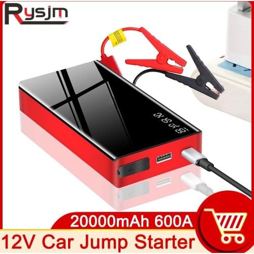 Starting And Charging Device 600A Car Jump Starter 12V Auto Emergency Booster Battery Launcher for Car Battery Power Bank USB